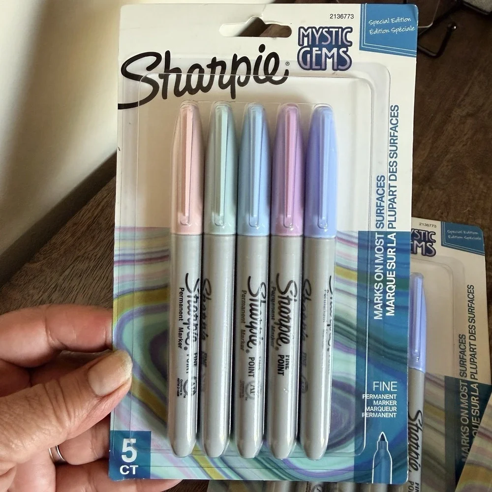 Sharpie Mystic Gem Permanent Markers Pack Of 5 Fine Point Multi Color Markers